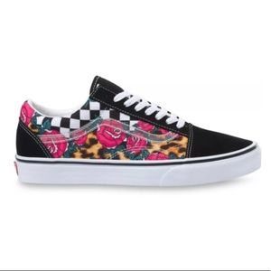 Vans old Skool rose animal leopard checker sneaker